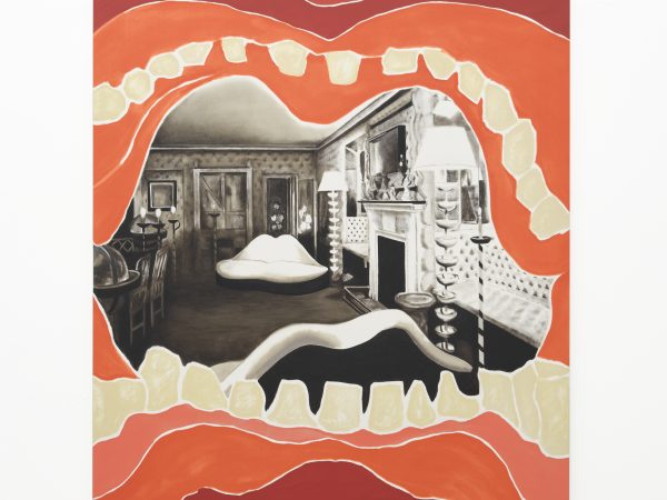 Allison Katz, The Dining Room at Monkton (Mae West Lips), 2021