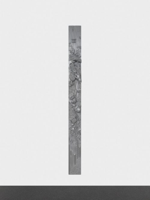 Isabelle Cornaro, Streams II (#8, Aluminum), 2019