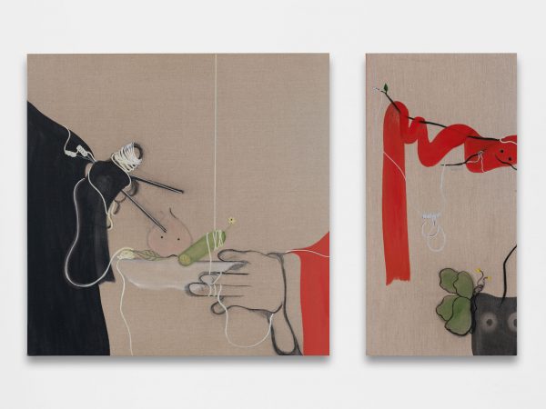 Owen Fu, Marriage「Untitled (Saturn Peach and Cucumber) & Untitled (Past Lives), diptych」, 2023