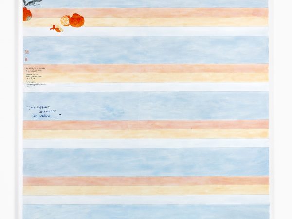 Evelyn Taocheng Wang, Tangerines on Imitation of Agnes Martin, 2022