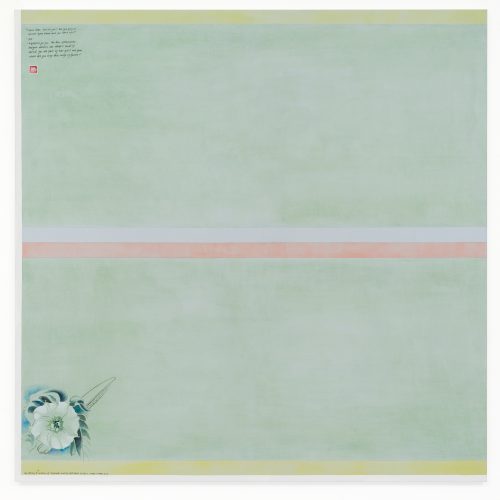 Evelyn Taocheng Wang, The Hairpin of Georgia O'keeffe Flower and lmitation of Agnes Martin, 2025