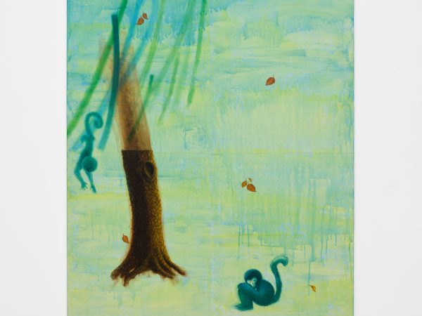 Zhou Siwei, Monkey (Fallen leaves, 5G wind), 2025