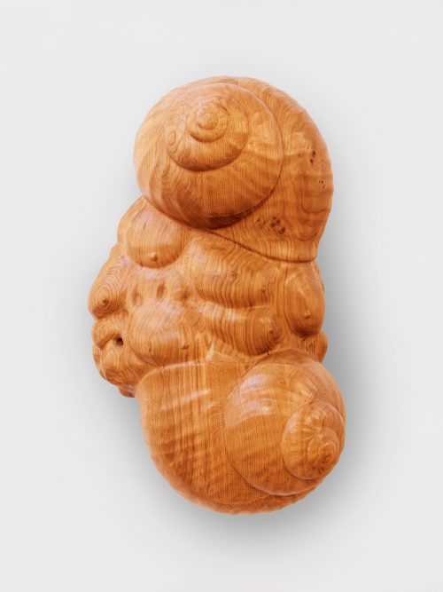 丹尼尔·杜瓦 & 格雷戈里·吉奎尔，带有蜗牛和人体部位的橡木浮雕，2026